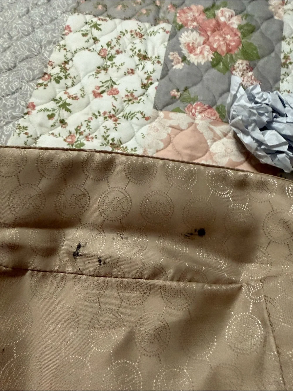 Michael Kors Beige Snake-Print Hobo with Gold Hardware